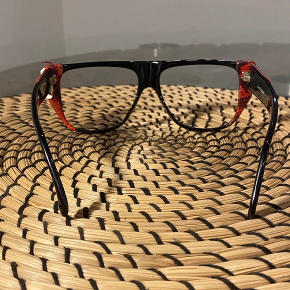 Vintage Harvé Benard 1980’s Red Python Skin Glasses - Picture 3 of 6